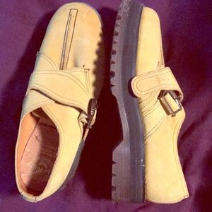 Dr Martens mustard suede creepers